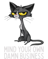 Waltz 2024 Mind Your Own Damn Business Cat Lady Funny Womens Funnel Neck Pullover Hood