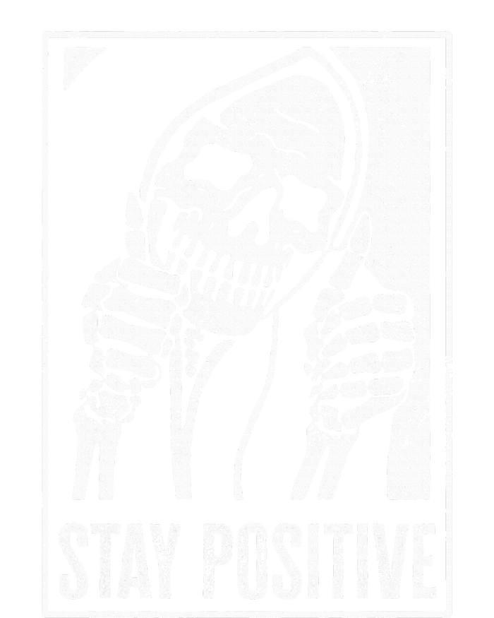 Stay Positive Funny Skeleton Be Positive Skull Halloween Kids Hoodie