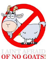 I AinT Afraid Of No Goat Funny Striped Beanie with Solid Band