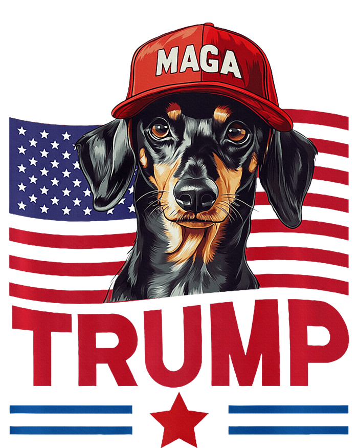 Even My Dog Loves Trump Funny Dachshund Maga Hat Premium Magnet