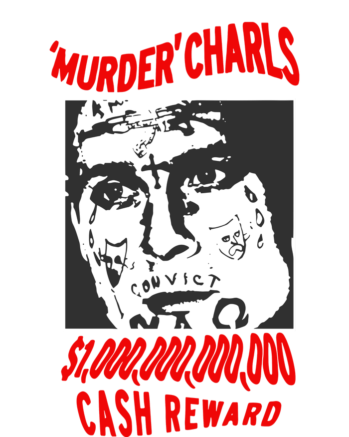 Murder Charls Cash Reward Kids Tie-Dye T-Shirt