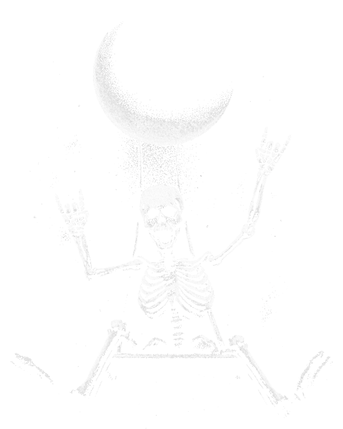 Skeleton Rock On Moon Spooky Halloween Rock Bands Concerts PosiCharge Competitor Tank