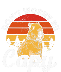 Sunset Dont Worry Be Capy Cute Capybara Women's Crop Top Tee