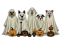 Dog Ghost Cute Dog Dressed As Ghost Funny Halloween Dog Kids Hoodie