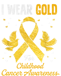 I Wear Gold Hood Cancer Awareness Golden Ribbon Gift Zip Tote Bag