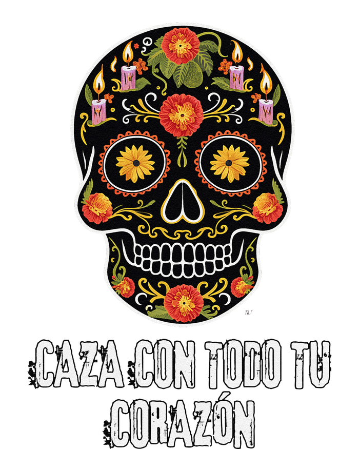 Caza Con Todu Tu Corazon Halloween Sugar Skull T-Shirt