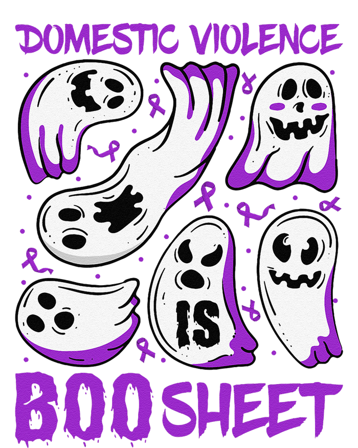 Domestic Violence Is Boo Sheet Ghost Purple Ribbon Halloween T-Shirt