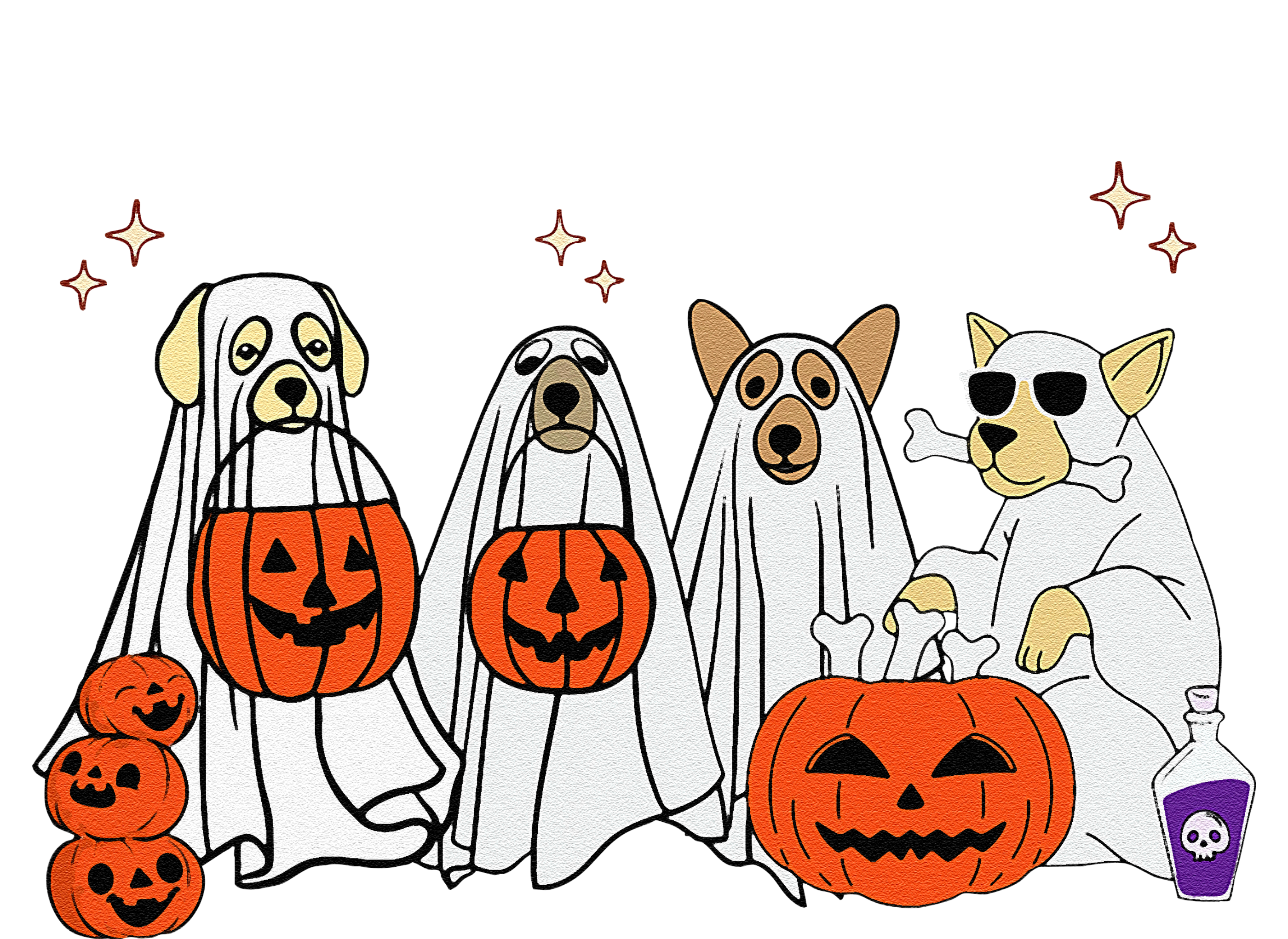 Dog Ghost Cute Dog Dressed As Ghost Funny Halloween Dog Cooling Performance Long Sleeve Crew