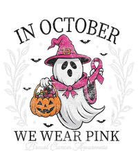 In October We Wear Pin.K Ghost Witch Breast Cancer Awareness T-Shirt