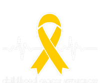 Wear Yellow Gold For Childhood Cancer Awareness Heart Beat Cooling Performance Long Sleeve Crew