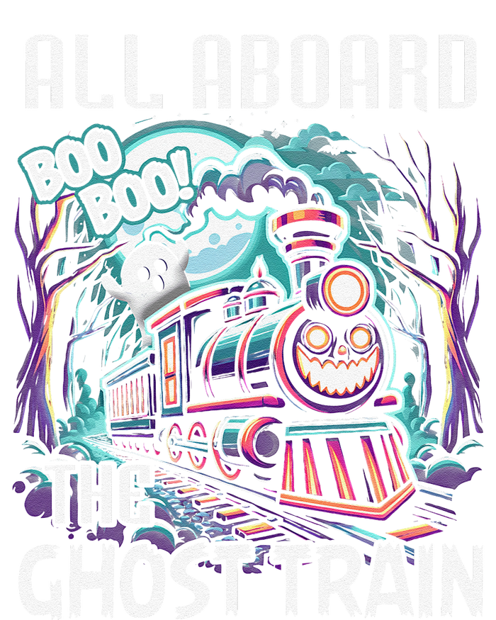 Halloween Train Choo Cho Locomotive All Aboard Railroad Tall Sweatshirt