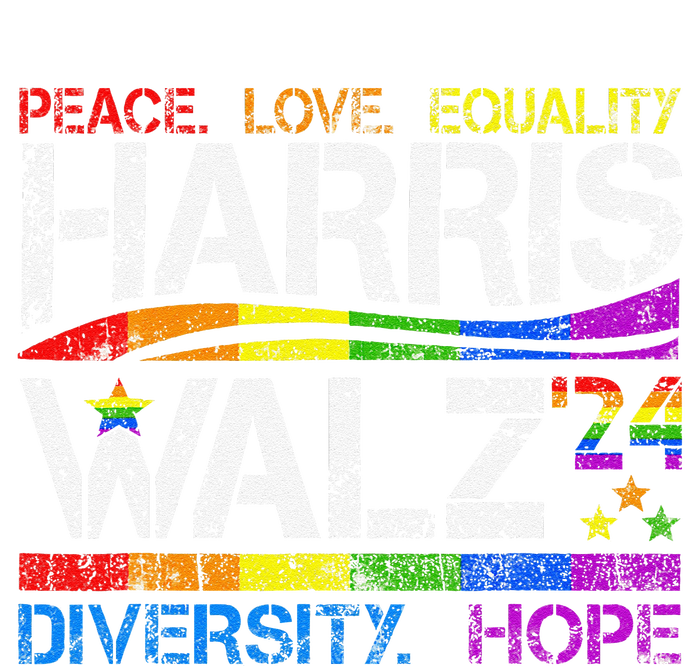 Kamala Harris Tim Walz 2024 Peace Lgbt Harris Walz Waltz T-Shirt