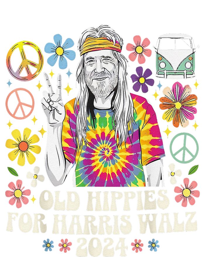 Old Hippies For Harris Waltz 2024 Election Kamala Harris Long Sleeve Shirt