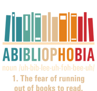 Abibliophobia Retro Reading Bookworm Reader Funny Book Lover Gift Striped Beanie with Solid Band