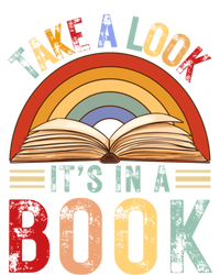 Cool Rainbow Reading Take A Look Its In A Book Retro Vintage Gift T-Shirt