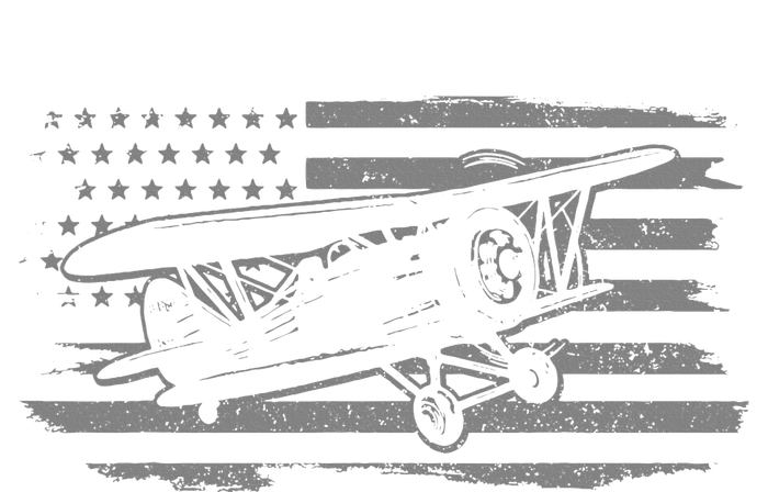 Airplane Pilot Vintage Patriotic Flag Biplane Plane Aviation Ladies Essential Tank