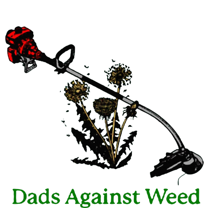 Dads Against Weed Funny Gardening Lawn Mowing Fathers Crop Fleece Hoodie