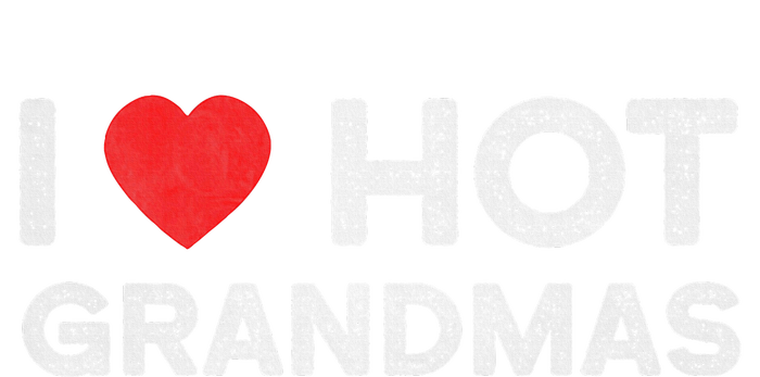 I Love Hot Grandmas Vintage Funny Red Heart Love Grandma Baby Bodysuit