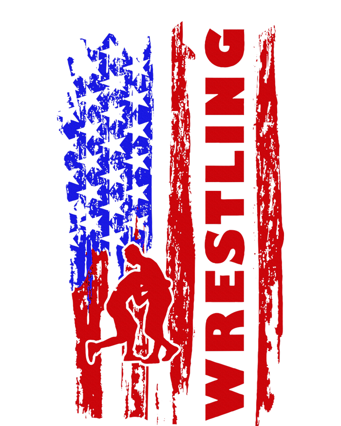 Love Wrestling American Flag Wrestling Coaches T-Shirt