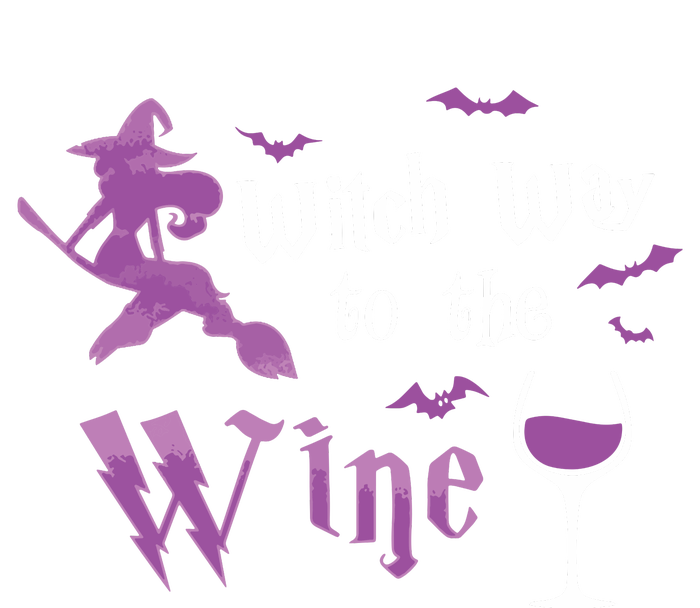 Witch Way To The Wine Funny Drinking Party Halloween Graphic Long Sleeve Pajama Set