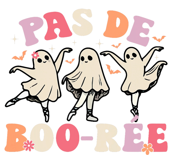 Pas De BooréE Ghost Ballet Dancer Halloween Dance Teacher Bella+Canvas Jersey Crop Tee