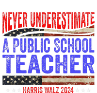 Never Underestimate A Public School Teacher Harris Waltz Zip Tote Bag