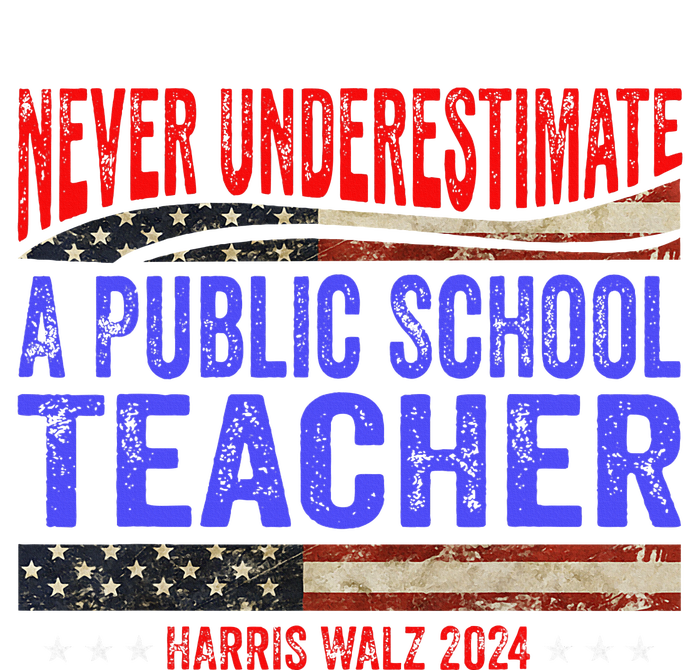 Never Underestimate A Public School Teacher Harris Waltz Zip Tote Bag