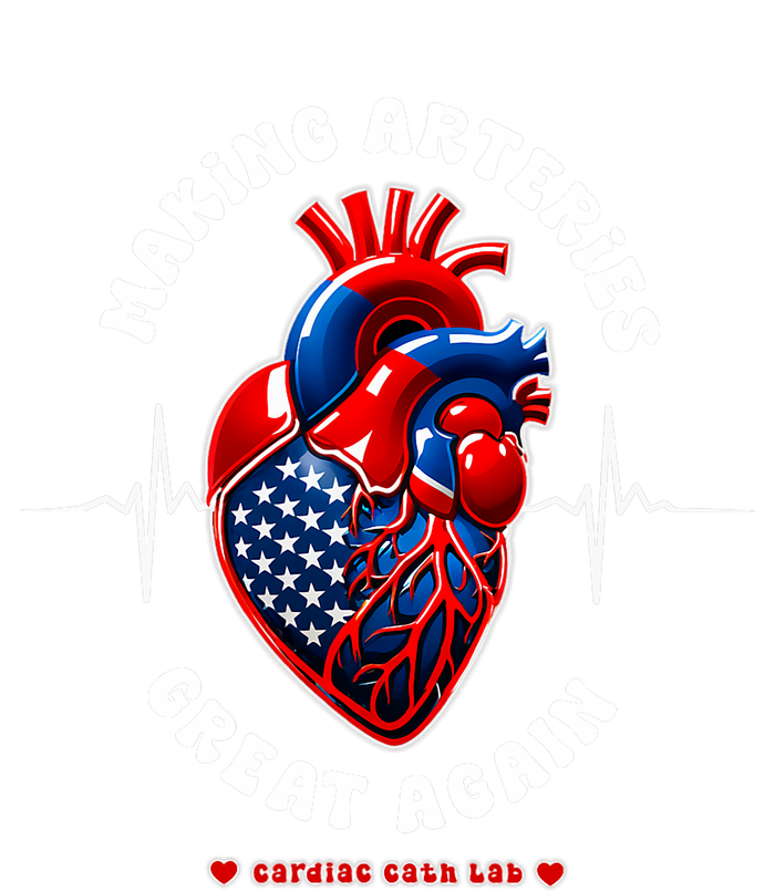 Making Arteries Great Again Cardiac Cath Lab Women's Momentum V-Neck T-Shirt