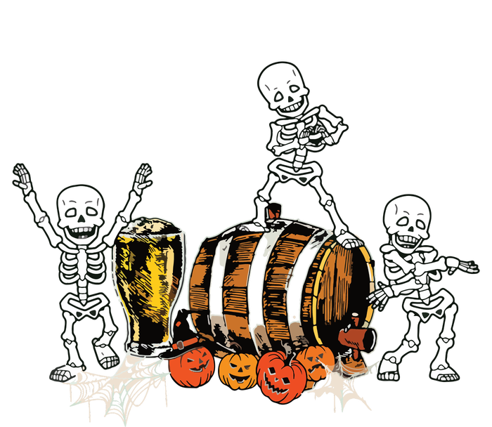 Dancing Skeletons Halloween Party Funny Beer Drinking Hoodie