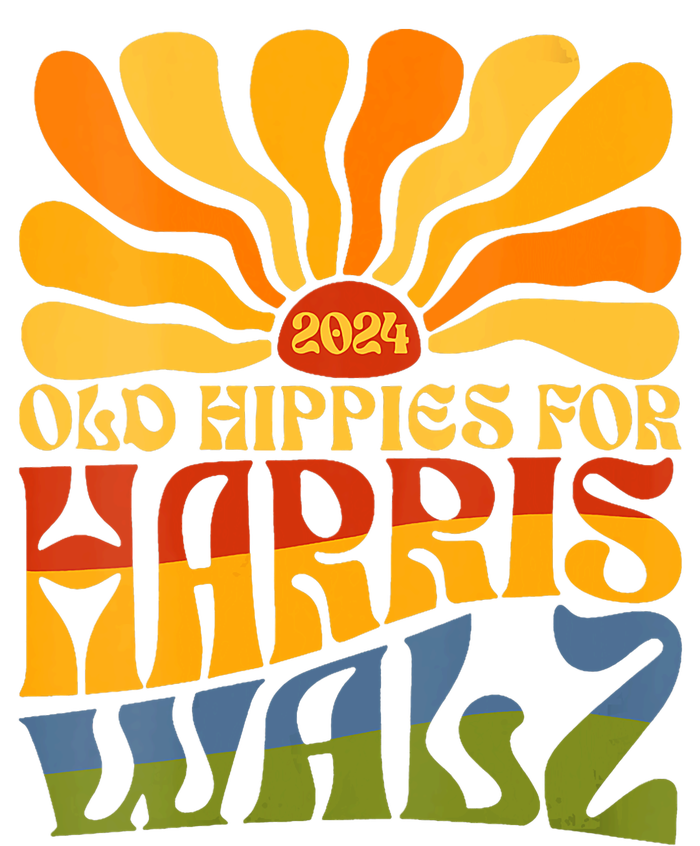 Old Hippies For Harris Walz 2024 Election Kamala Harris T-Shirt