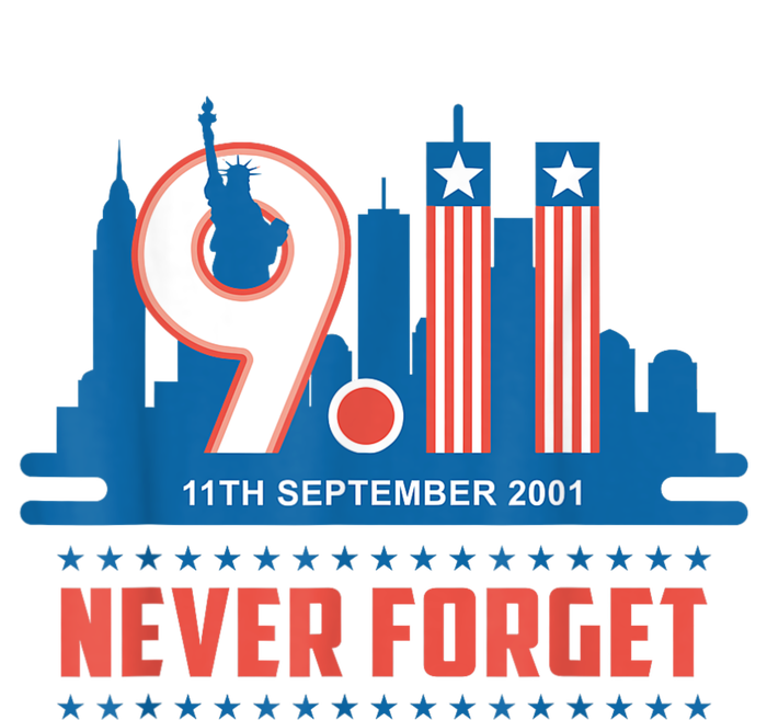 Never Forget September 11 2001 Memorial Day American Flag T-Shirt