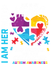 I Am Her Voice She Is My Heart Autism Awareness Puzzle Piece Cool Gift T-Shirt