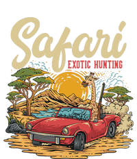 Safari Exotic Hunting Giraffe In A Sports Car Design Women's Knotted Racerback Tank