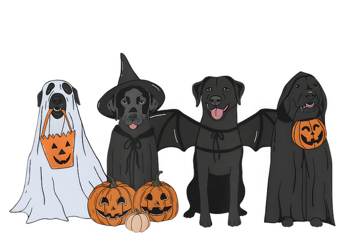 Black Labrador Halloween Ghost pumpkin  Women's T-Shirt