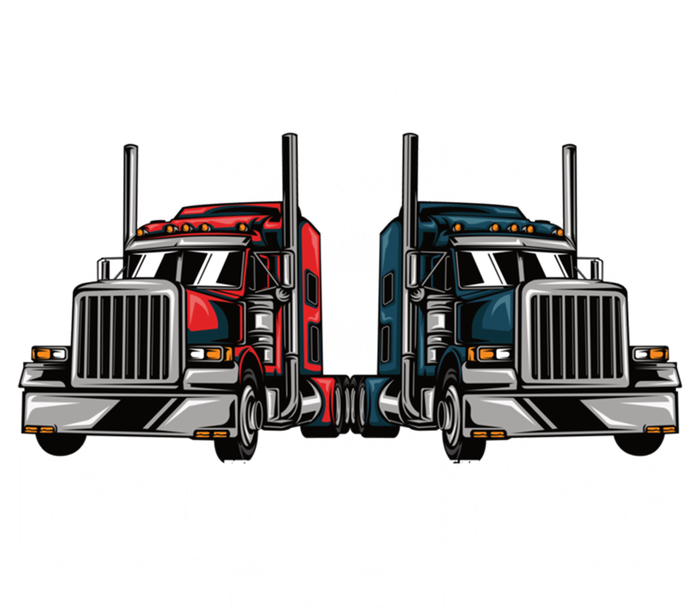 Best Truckin Dad Ever Truck Driver Gift Women's V-Neck T-Shirt