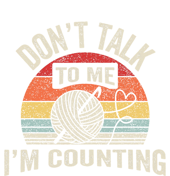 Retro DonT Talk To Me IM Counting Crochet Crocheting Baby Long Sleeve Bodysuit