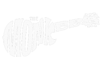 The M.O.N.K.E.E.S Classic White Guitar Logo Black T-Shirt