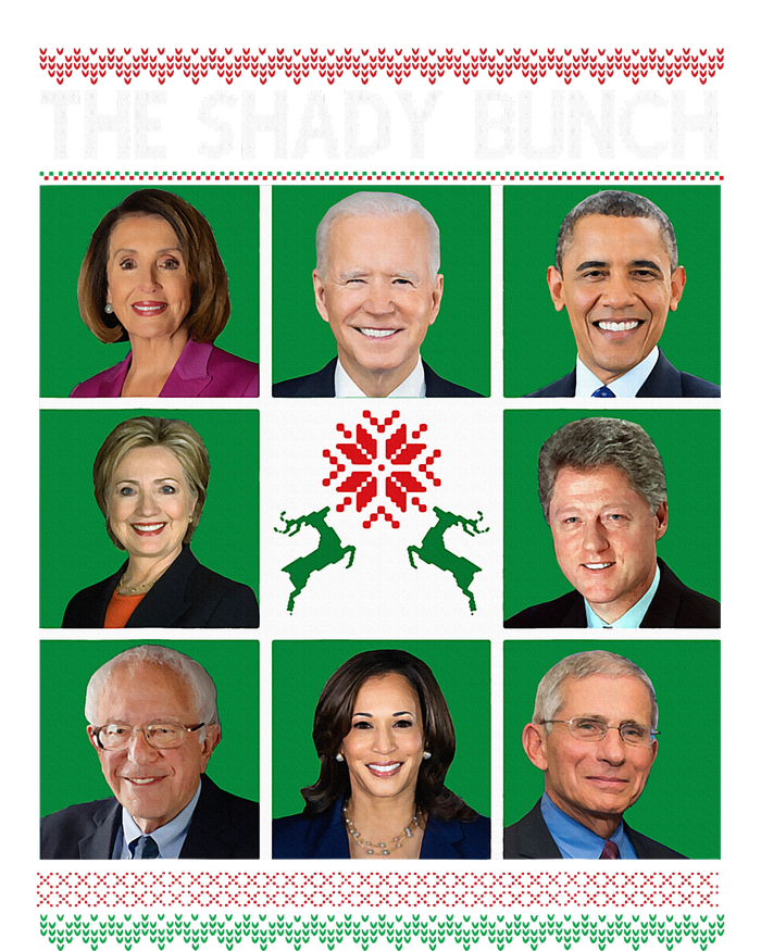 The Shady Bunch Pelosi Biden Obama Kamala Ugly Christmas T-Shirt