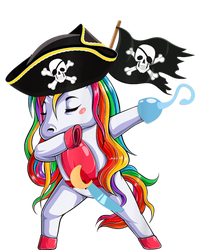 Halloween Dabbing Cute Pirate Unicorn Women's T-Shirt