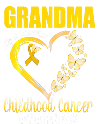 Butterfly Grandma Of A Warrior Childhood Cancer Awareness Kids Hoodie