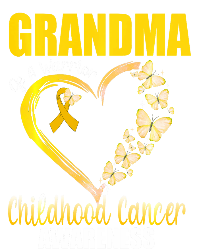 Butterfly Grandma Of A Warrior Childhood Cancer Awareness Kids Hoodie