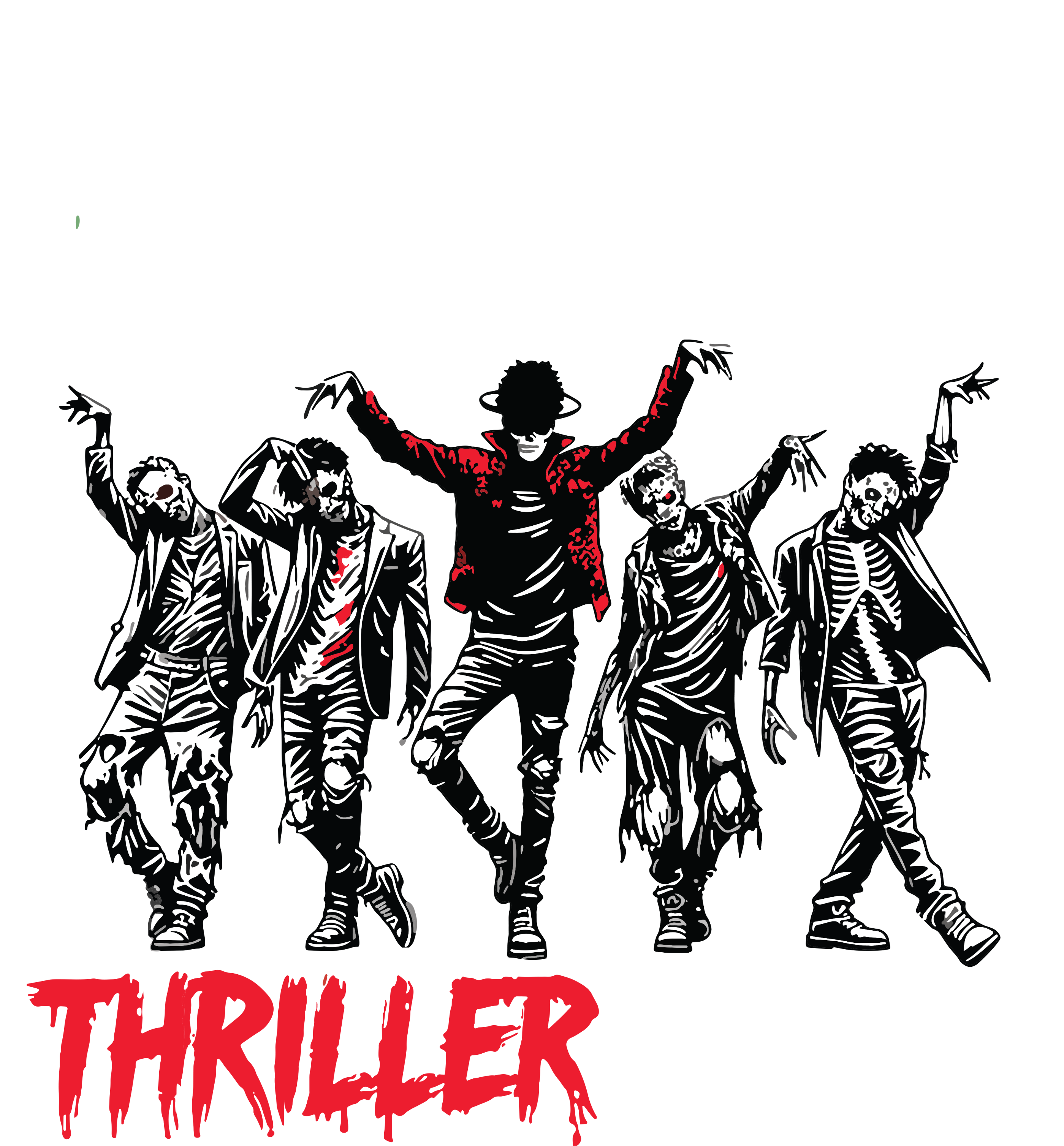 IM Just Here To Thriller Dance Funny Halloween Zombie Party Full Zip Hoodie