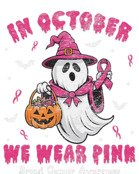 In October We Wear Pin.K Ghost Witch Breast Cancer Awareness Flexfit Unipanel Trucker Cap