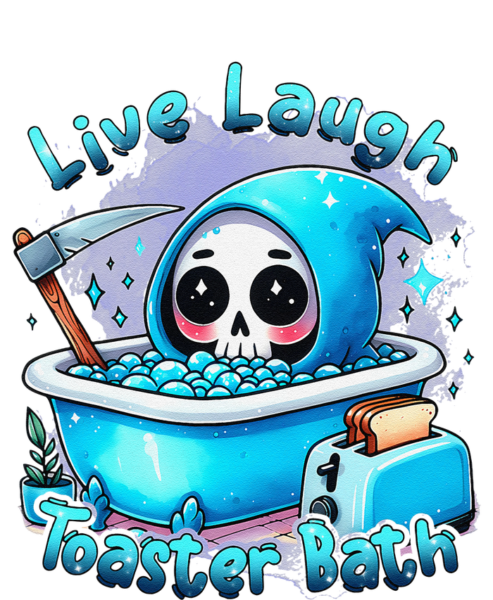 Live Laugh Toaster Bath Skull Halloween T-Shirt