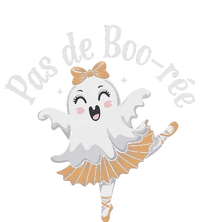 Pas De BooréE Funny Ballet Ghosts Halloween Dance Bella+Canvas Jersey Crop Tee