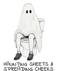 Pooping Ghost Bathroom Graphic Funny Embarrassing Halloween T-Shirt