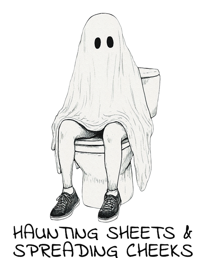 Pooping Ghost Bathroom Graphic Funny Embarrassing Halloween T-Shirt