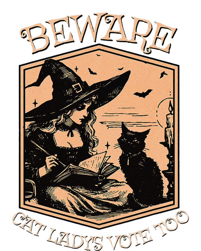 Women Childless Cat Ladies For Kamala 2024 Halloween Witch Tall T-Shirt