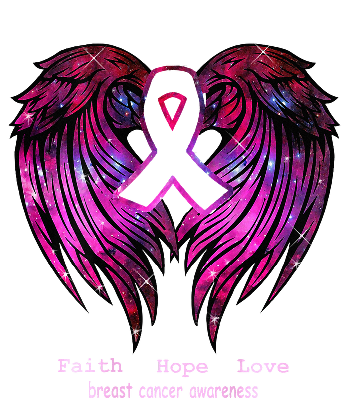 Breast Cancer Faith Hope Love Wings Awareness Kids Long Sleeve Shirt