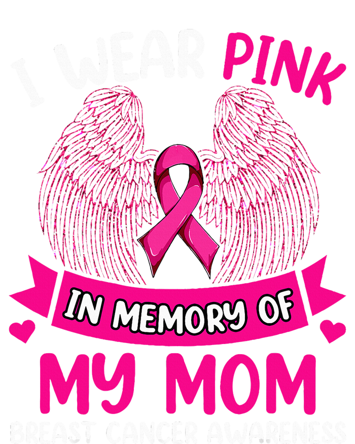 Breast Cancer  I Wear In Memory Of My Mom Cropped Pullover Crew